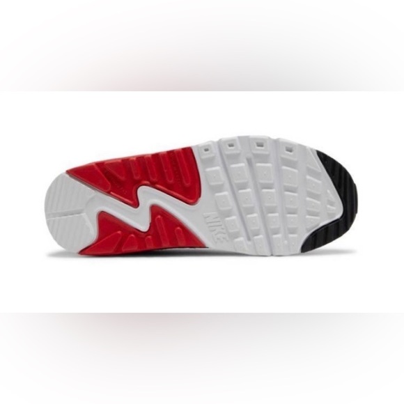 NWT OG box Nike Air Max 90 LTR (GS) Lt Iron Ore/White/University Red - Picture 9 of 12